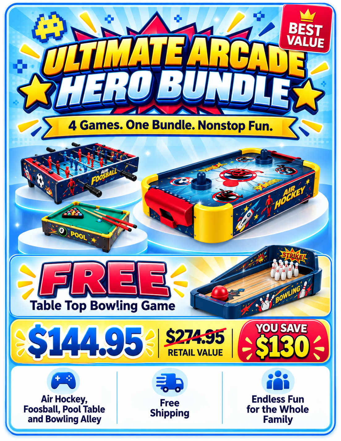 Spider-Man Wooden Electronic Tabletop Air Hockey | HobbyTron
